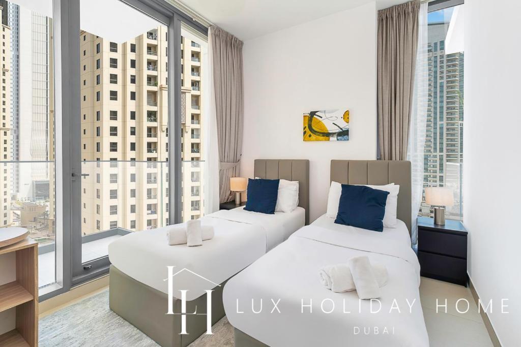 Lux Contemporary Suite With Full Marina View 6 Дубай Екстер'єр фото